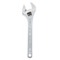 15 in, Adjustable Wrench, 1-1/2 in Wide, Chrome