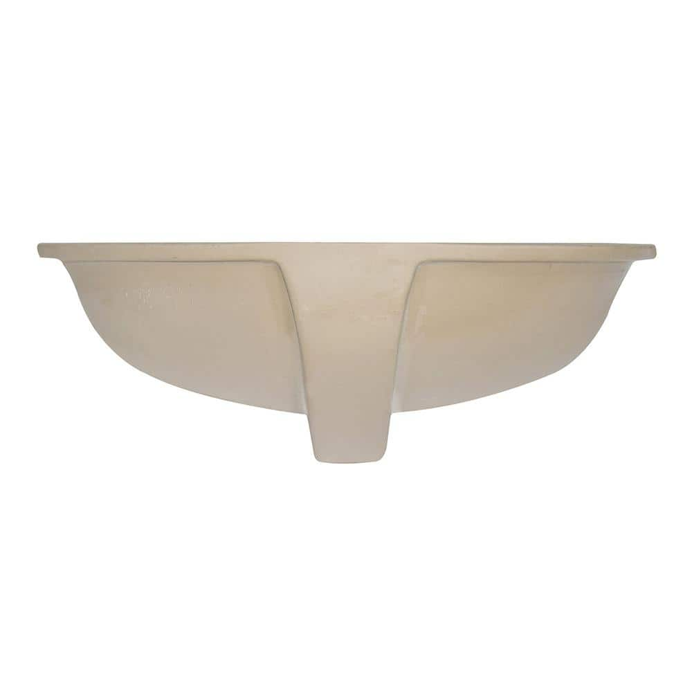 19.5 in. Undermount Oval Vitreous China Bathroom Sink in White