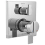 Ara 17 Series Pressure Balanced Valve Trim with Integrated Volume Control and 3 Function Diverter for Two Shower Applications - Less Rough-In