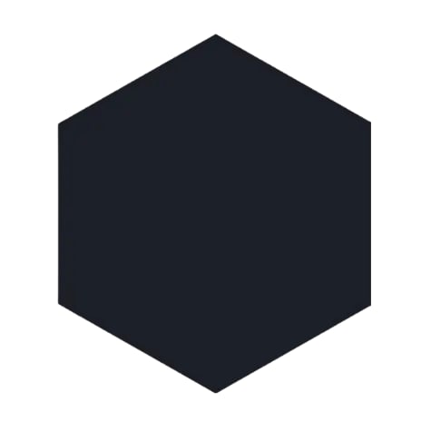 BLOCK HEXAGON NEGRO MATTE 5X6