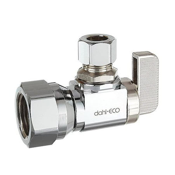 Multi Turn Angle Stop, 1/2 x 3/8 in, FNPT x Comp, Chrome