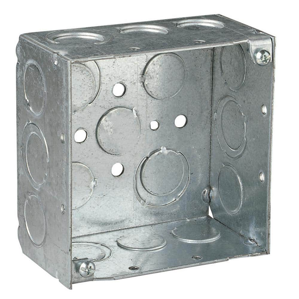 4 in. 30.3 cu. in. Metallic Square Box