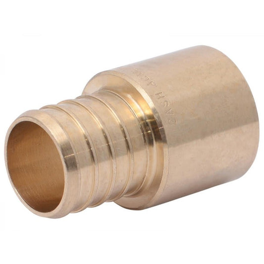 Adapter, 1 in, Crimp PEX x Fitting, Brass