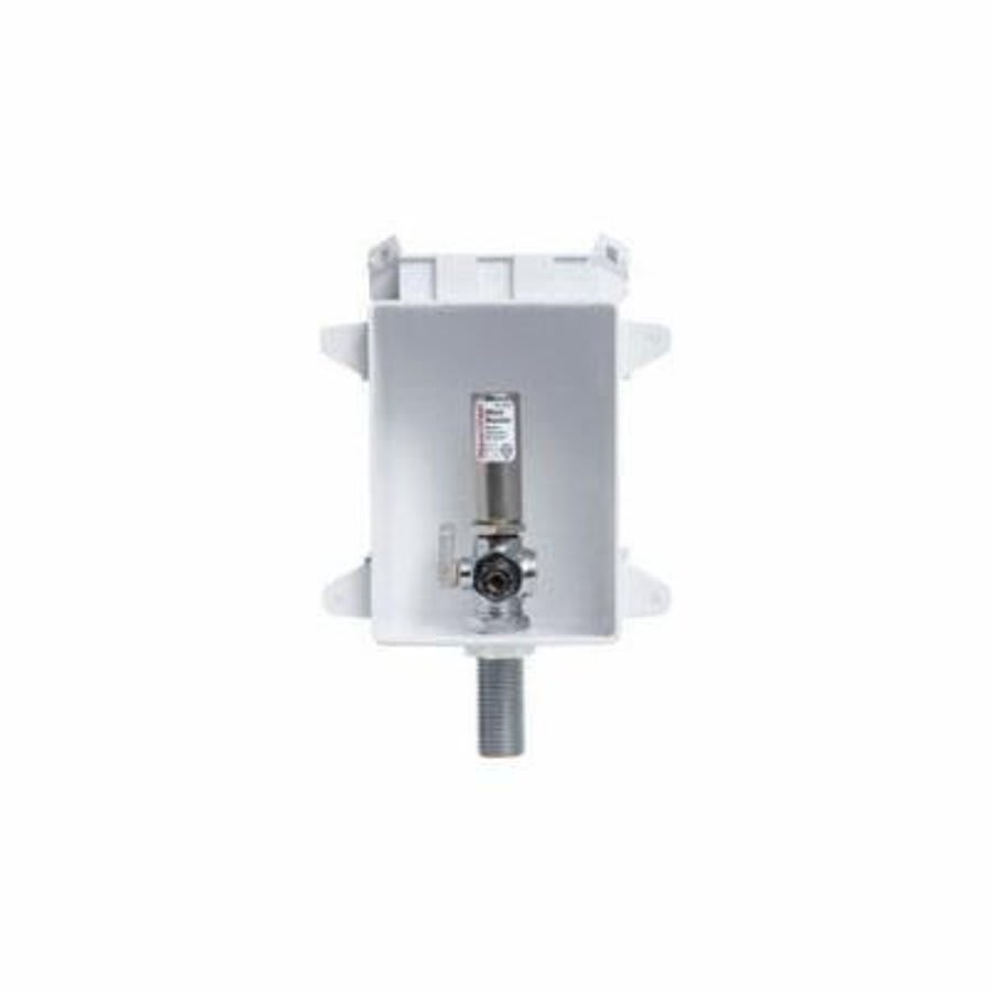 OxBox™ Ice Maker Outlet Box With MiniRester™ Arrester, 1/2 in, Female C x 1/4 in Comp Outlet, ABS