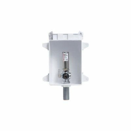 OxBox™ Ice Maker Outlet Box With MiniRester™ Arrester, 1/2 in, Female C x 1/4 in Comp Outlet, ABS