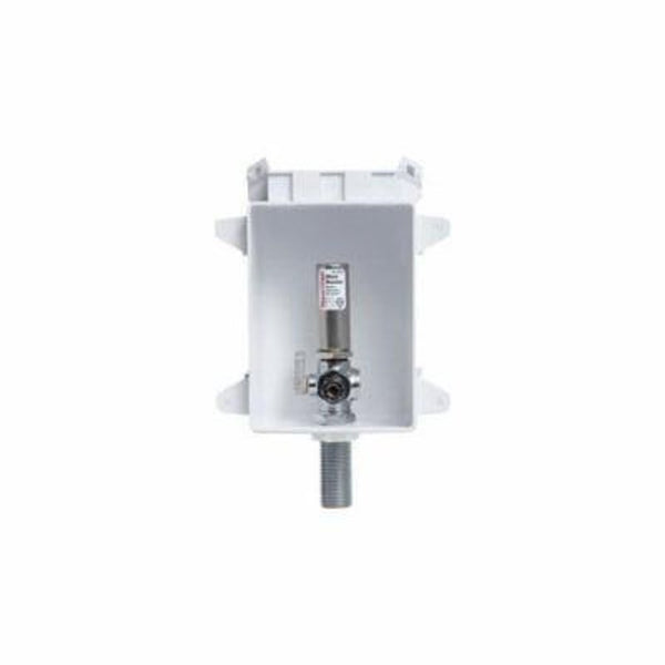 OxBox™ Ice Maker Outlet Box With MiniRester™ Arrester, 1/2 in, Female C x 1/4 in Comp Outlet, ABS