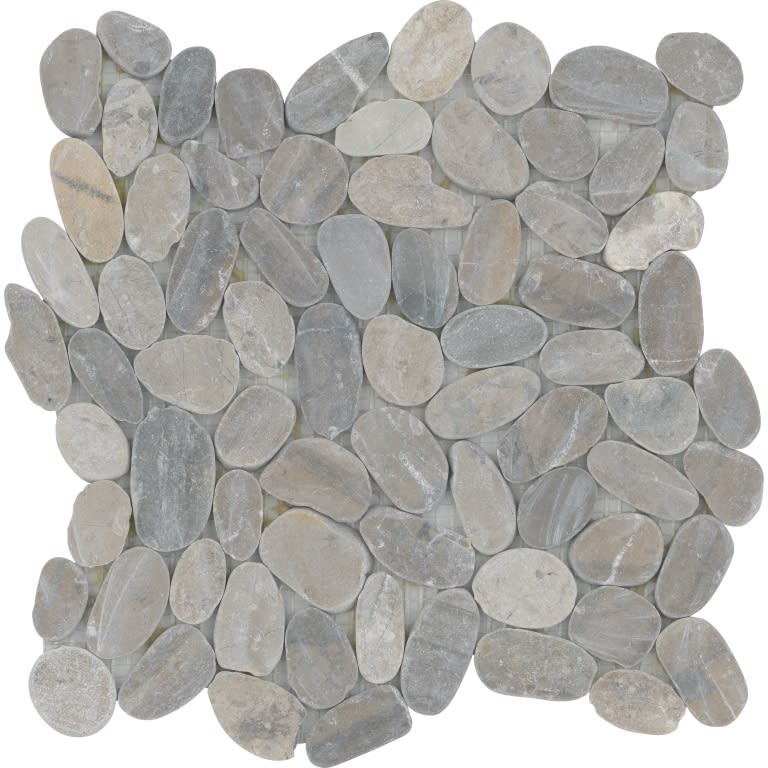 FLAT VENETIAN PEB SILVER 12X12