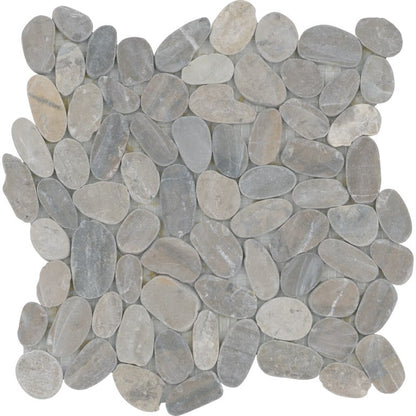 FLAT VENETIAN PEB SILVER 12X12