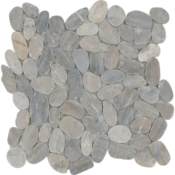 FLAT VENETIAN PEB SILVER 12X12