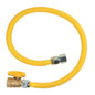 Gas Flex with Ball Valve, 1/2 in ID, 3/4 in, FNPT, 24 in L