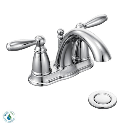 Brantford Double Handle Centerset Bathroom Faucet - Pop-Up Drain Assembly and Valve Included