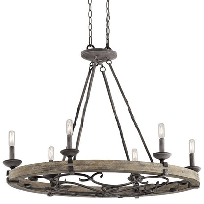 Taulbee 6 Light 36" Wide 1 Tier Chandelier