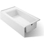 Entity 60" x 30" Three Wall Alcove Acrylic Soaking Tub with Right Drain