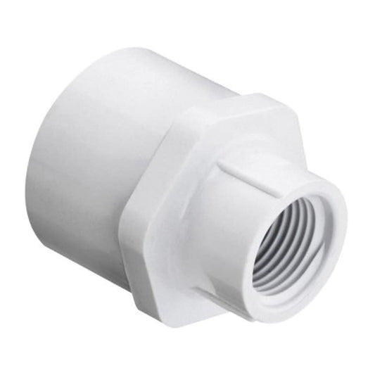 Female Adapter, 3/4 x 1/2 in, Socket x FNPT, SCH 40/STD, PVC