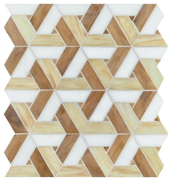 Vivify Heirloom Gold Trapezoid 1X3 Glass