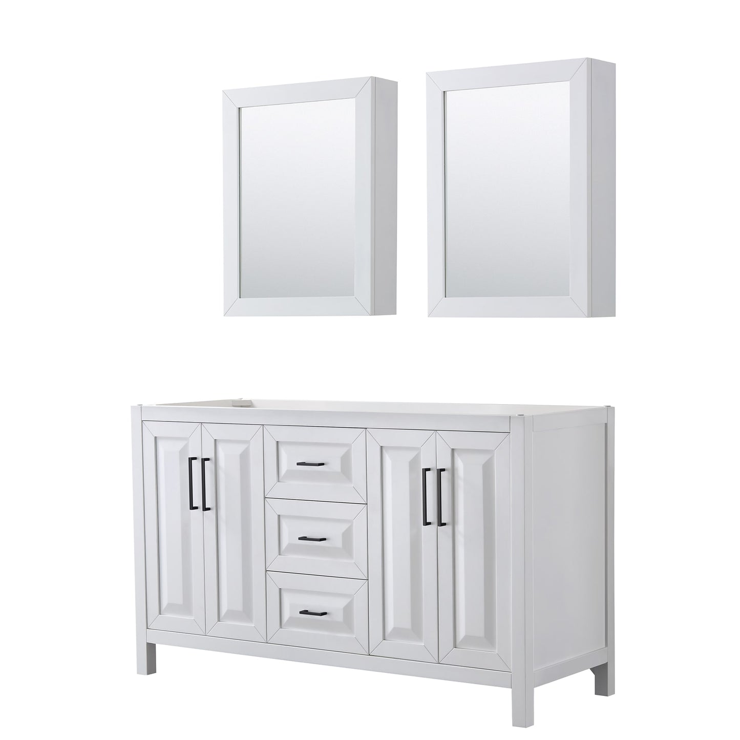 Daria Double Bathroom Vanity - 59W x 35H x 21.5D