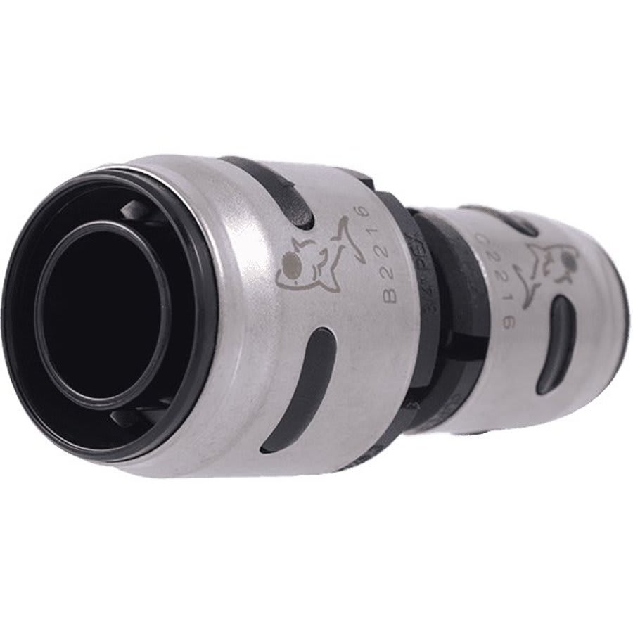 Reducer Coupling, 3/4 x 1/2 in, Push, Plastic
