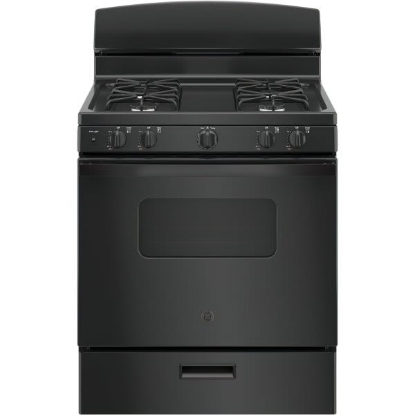 GE 30 in. 4.8 cu. ft. Freestanding Gas Range in Black (JGBS10DEMBB)