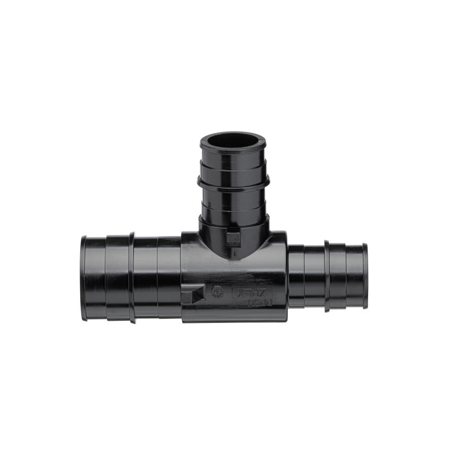 Tee, 1 x 3/4 x 3/4 in, Expansion PEX, Poly