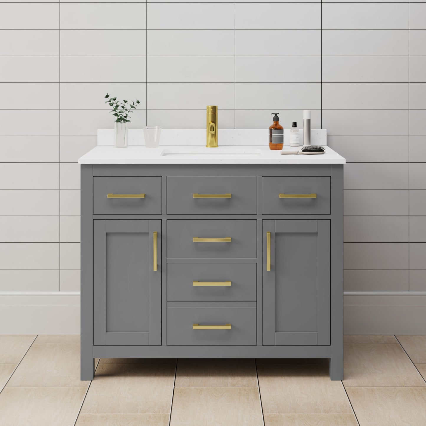 Beckett Single Bathroom Vanity - 42W x 35H x 22D