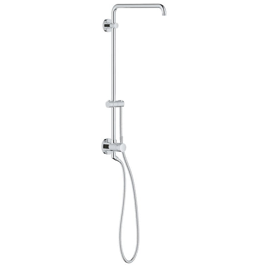 Retro-Fit Shower with 25" Center to Center Slide Bar, Rain Shower Arm, and Hose