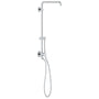 Retro-Fit Shower with 25" Center to Center Slide Bar, Rain Shower Arm, and Hose