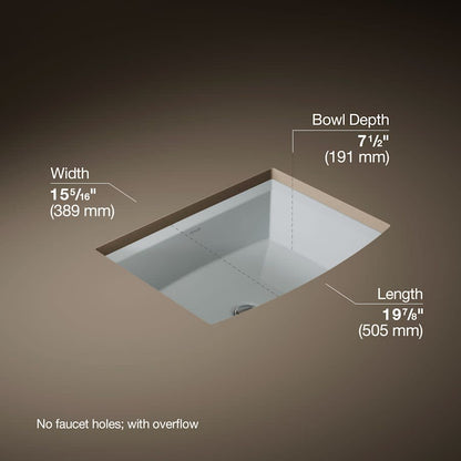 Archer 19-7/8" Undermount Bathroom Sink with Overflow