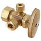 Multi Turn Dual Stop, 5/8 x 3/8 x 3/8 in, Comp, Brass