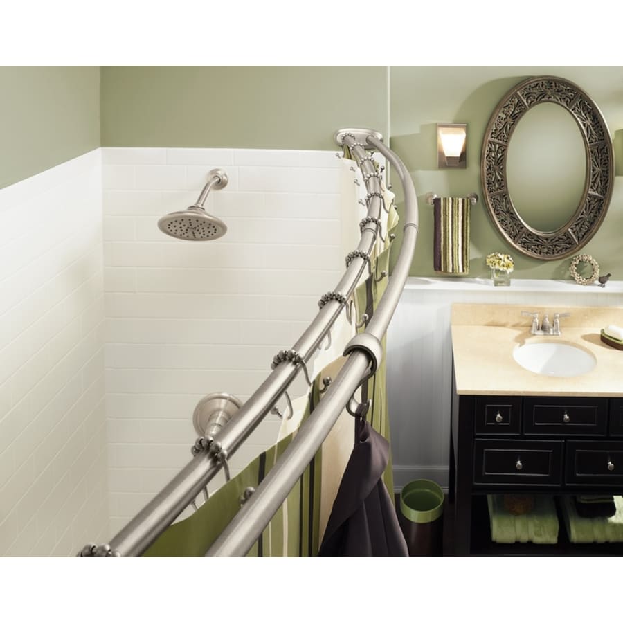 Double 57" - 60" Adjustable Curved Shower Rod