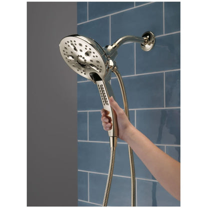 Universal Showering In2ition 2.5 GPM Multi Function Shower Head with Touch-Clean, MagnaTite, and H2Okinetic Technology