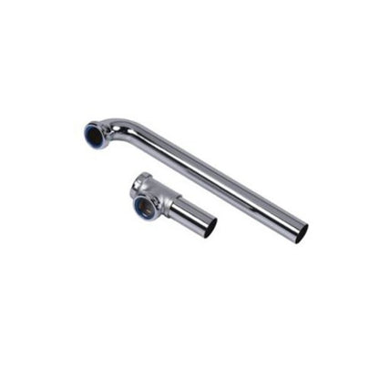 Continuous Waste, End Outlet, 1-1/2 in, Brass, 20 ga, Polished Chrome