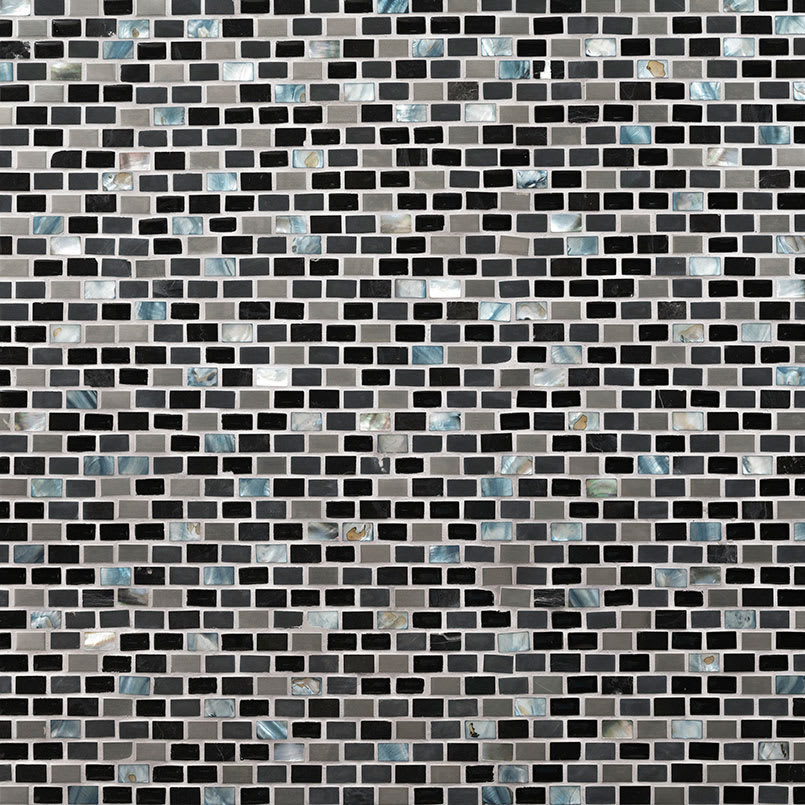 Midnight Pearl Mini Brick Pattern 8mm