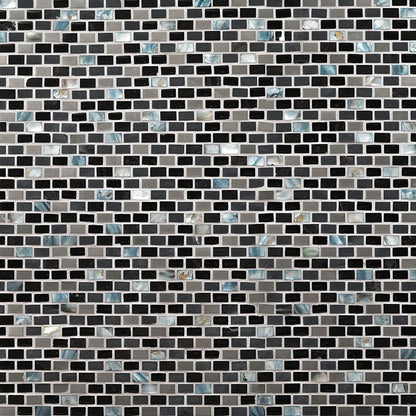 Midnight Pearl Mini Brick Pattern 8mm