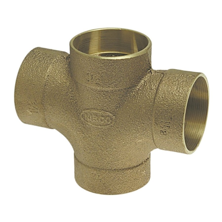 DWV Double Sanitary Tee, 2 in, C, Copper