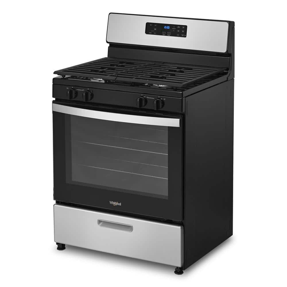 30"W 5.1Cuft F/S 4B Gas Range Stainless Steel