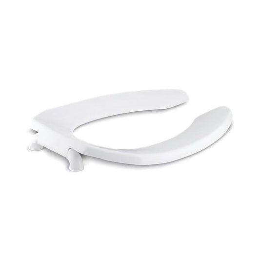 Lustra™ Toilet Seat, Elongated Bowl, Open Front, Less Cover, Plastic, White