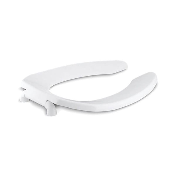 Lustra™ Toilet Seat, Elongated Bowl, Open Front, Less Cover, Plastic, White