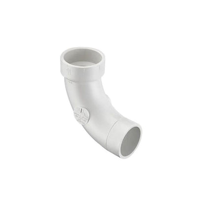 Street Long Sweep 90 deg Elbow, 6 in, Spigot x Hub, DWV, PVC