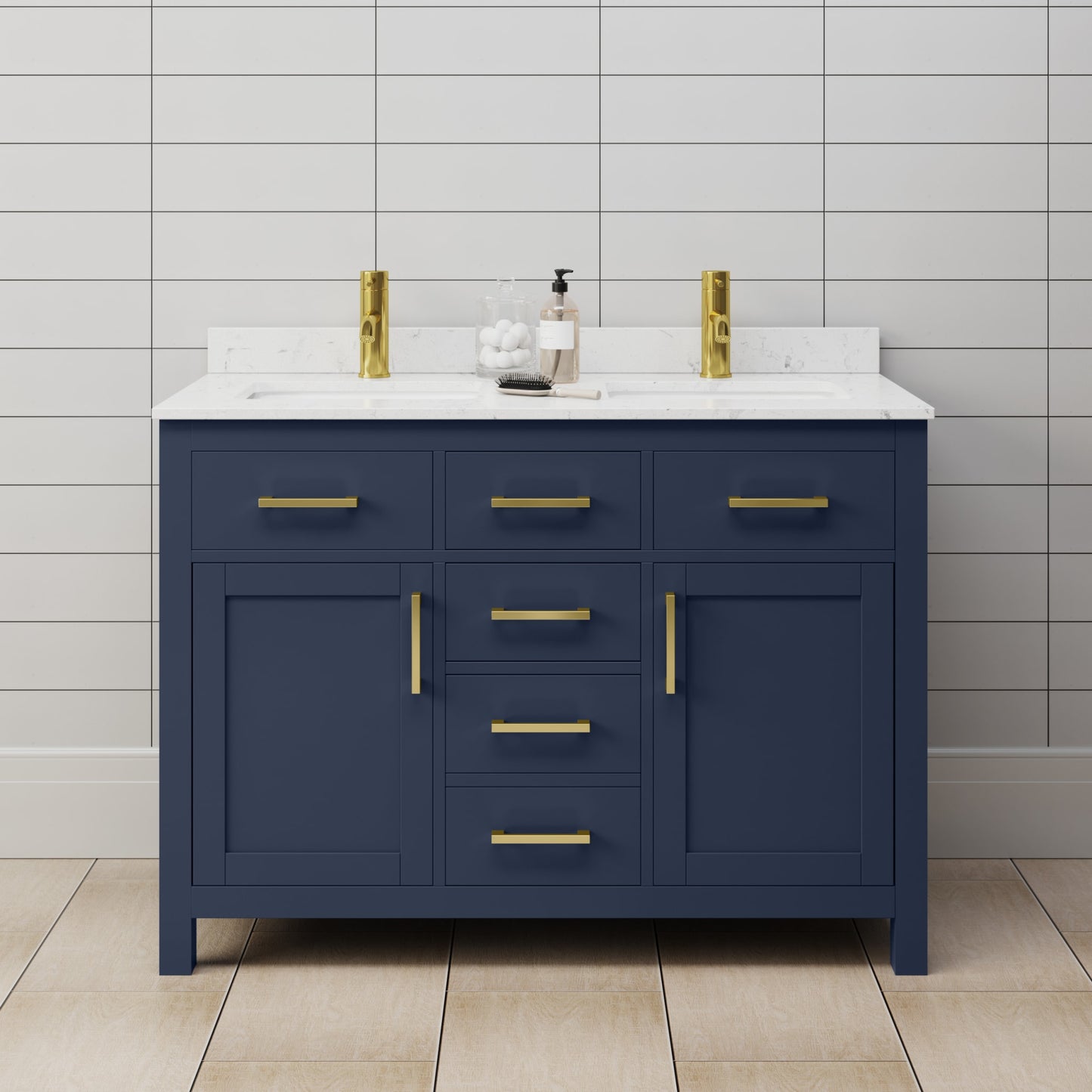 Beckett Double Bathroom Vanity - 48W x 35H x 22D