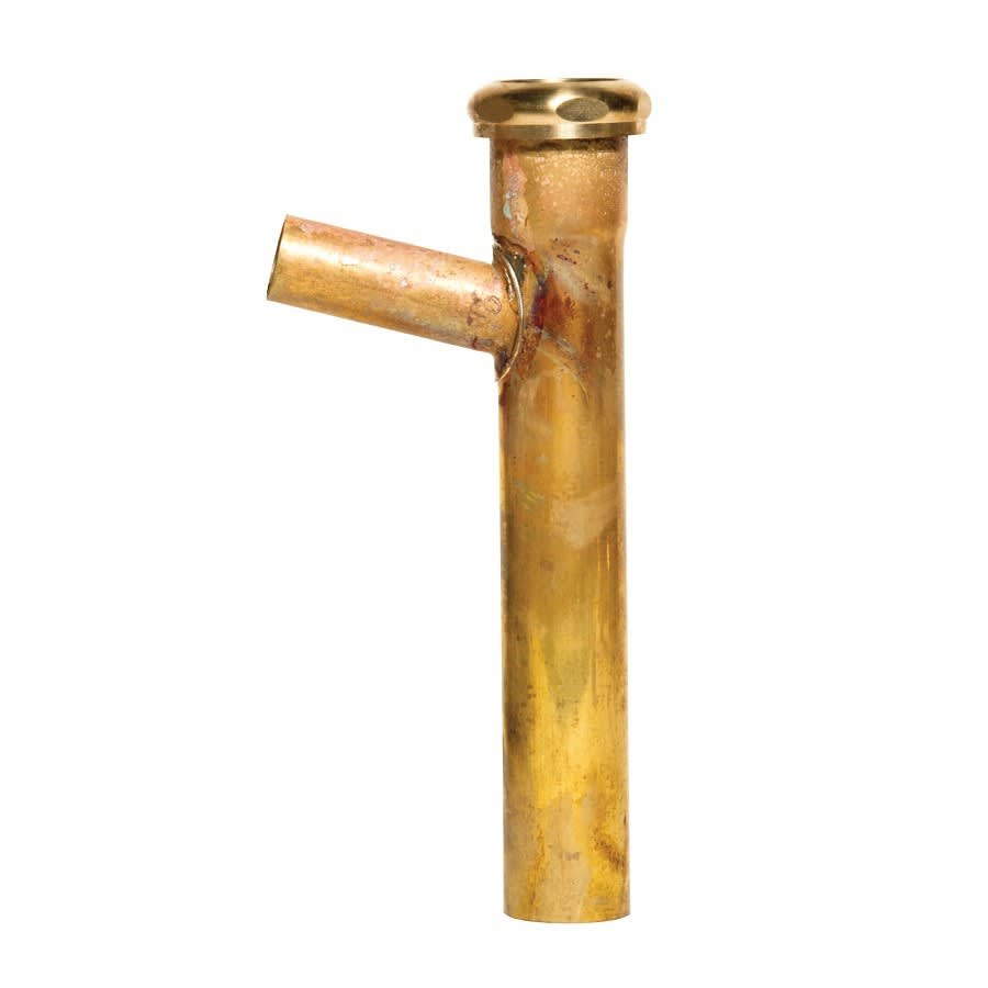 Tubular Branch Tailpiece, 1-1/4 in, Tube x Slip Joint, 20 ga, Brass