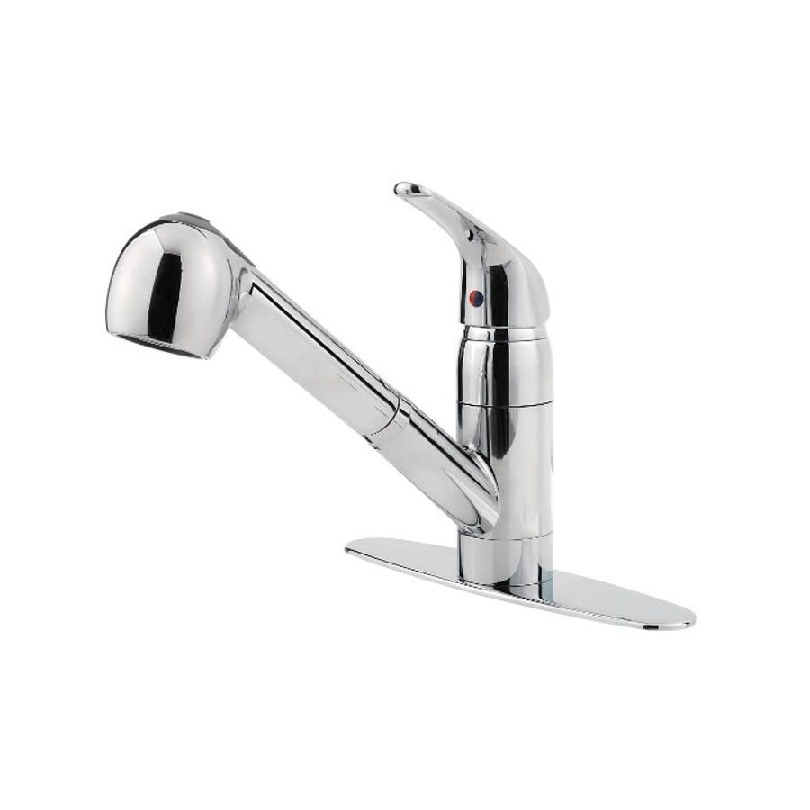 Pfirst Series™ Kitchen Faucet, Deck Mount, ADA, 1 Lever Handle, 1 or 3-Hole, Polished Chrome