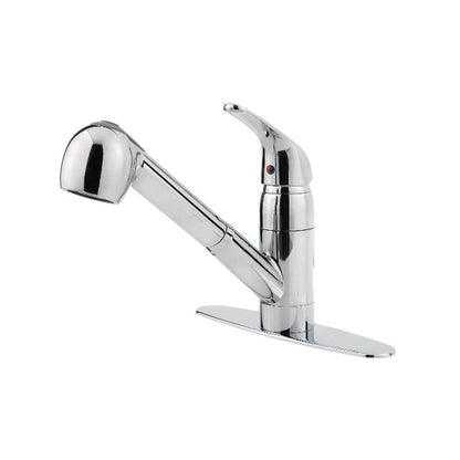 Pfirst Series™ Kitchen Faucet, Deck Mount, ADA, 1 Lever Handle, 1 or 3-Hole, Polished Chrome