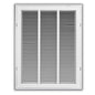 Stamped Fixed Hinge Face Return Filter Grille, 14 x 30 in, 1/2 in Spacing, 1 in Filter, Steel, White