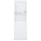 GE White 24" Unitized Spacemaker Stackable Washer and Electric Dryer