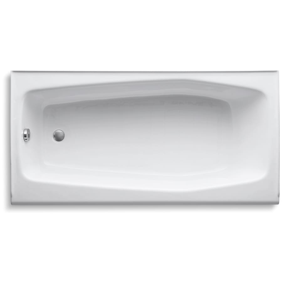 Villager Collection 60" Three Wall Alcove Cast Iron Three Wall Alcove Soaking Bath Tub with Left Hand Drain