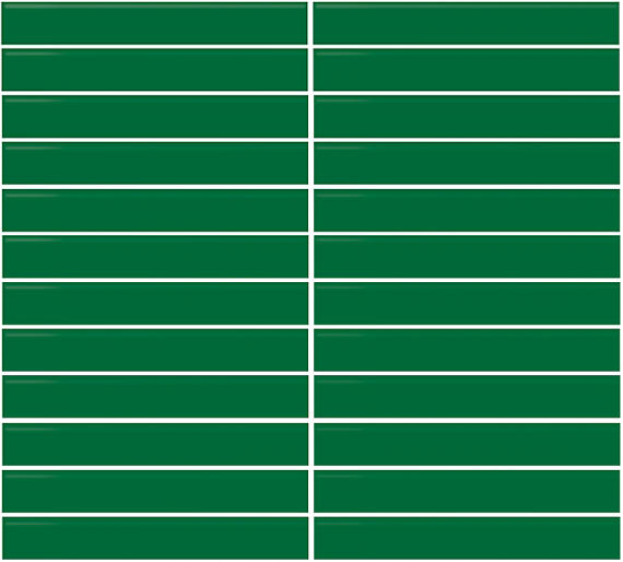 Keystones Emerald Hexagon 1X1 Matte
