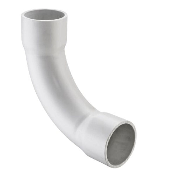 Long Sweep 90 deg Elbow, 2 in, Socket, SCH 40/STD, PVC