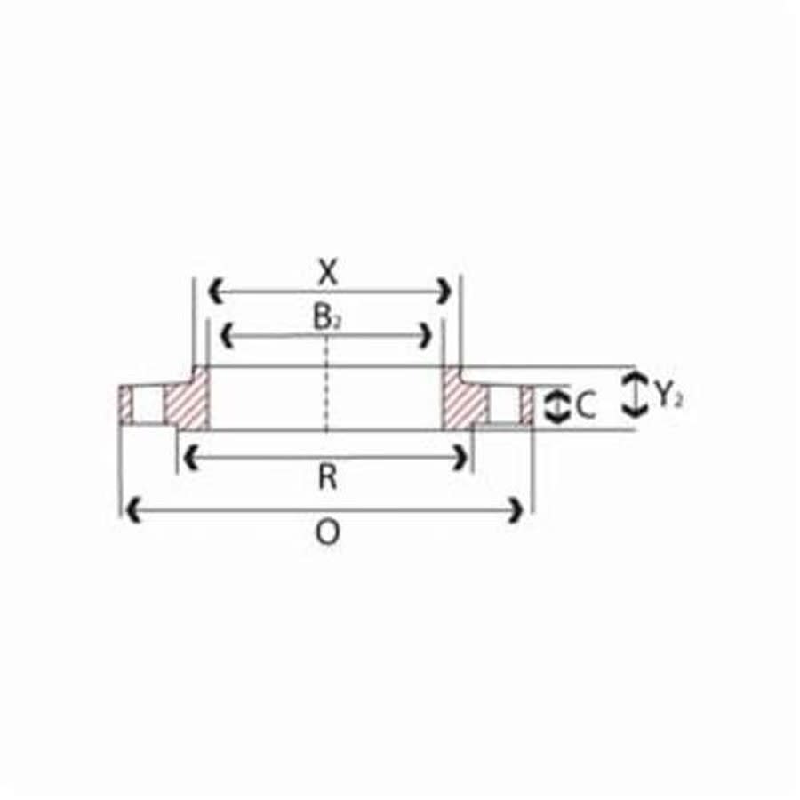 Raised Face Flange, 2 in, Slip On, 150 lb, 6 in OD, 3/4 in Bolt Hole Size, 304/304L Stainless Steel