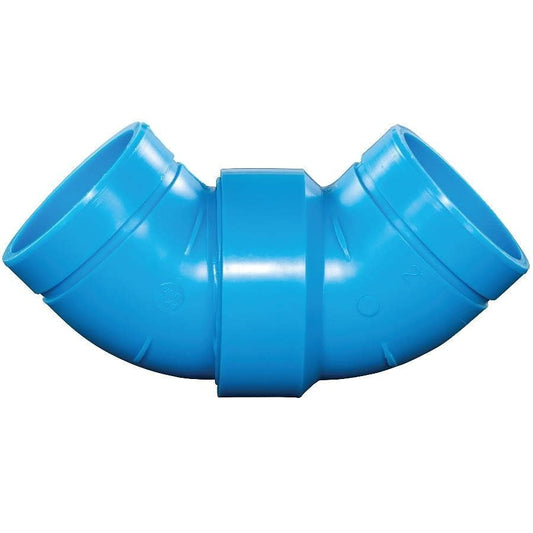 Blueline™ Acid Waste Long Turn 90 deg Elbow, 4 in, Polypropylene