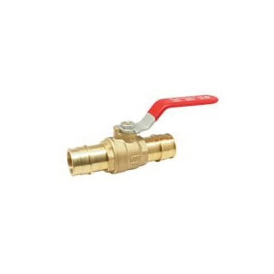 1-Piece Ball Valve, 1/2 in, Expansion PEX, Standard Port, Plated Brass Ball, Brass